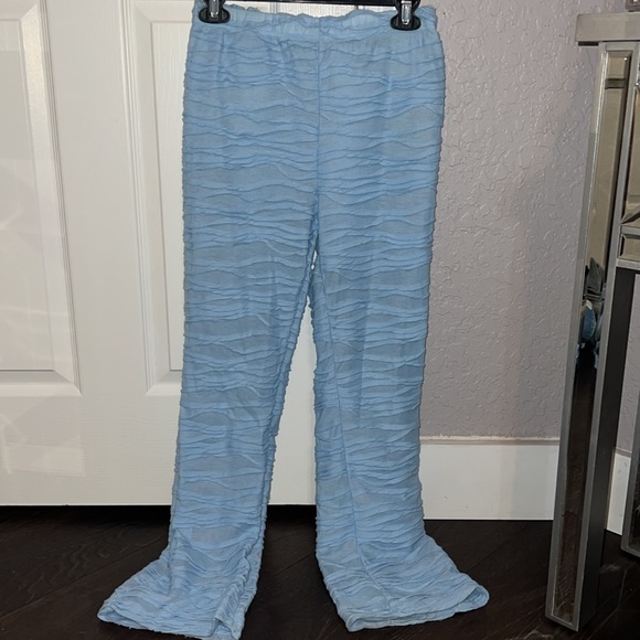 Blue 2 Piece Wide leg & Crop Top Set Size Small - Picture 8 of 15